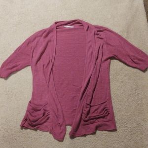 Maurices XXL pink shirtsleeve open front cardigan